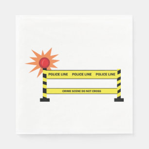 Serviette En Papier Scène de crime de la police