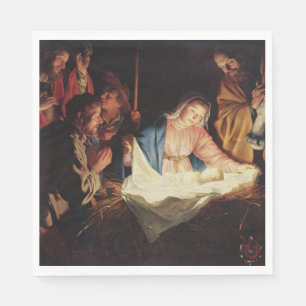 Serviette En Papier Scène de la Nativité