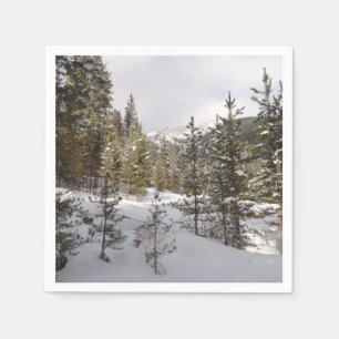 Serviette En Papier Scène de montagne enneigée en hiver dans le Montan