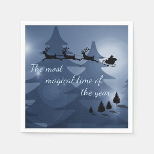 Serviette En Papier Scène de Noël magique
