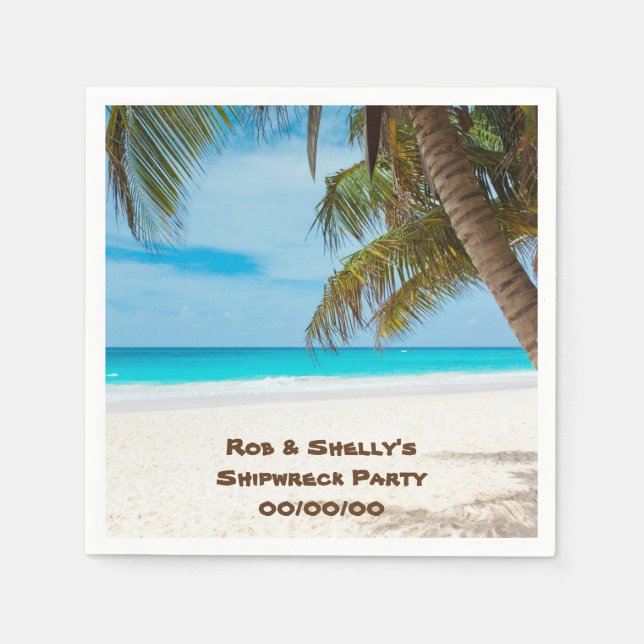 Serviette En Papier Scène de plage 1 (Devant)