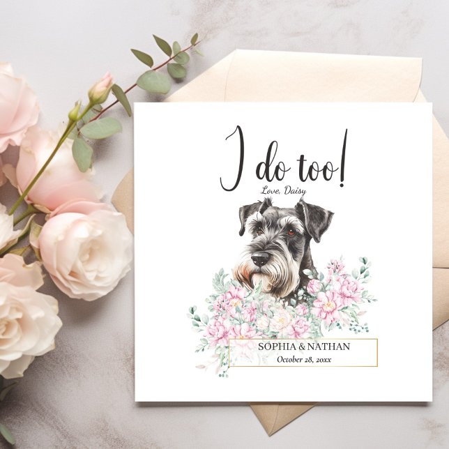 Serviette En Papier Schnauzer Chien Mariage Cocktail Napkins (Créateur téléchargé)