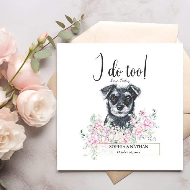 Serviette En Papier Schnauzer Chien Mariage Cocktail Napkins (Créateur téléchargé)