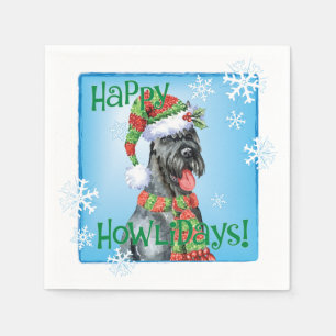 Serviette En Papier Schnauzer géant de Noël