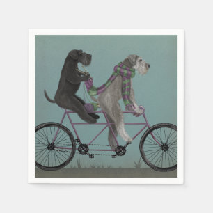 Serviette En Papier Schnauzer Tandem
