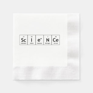 Serviette En Papier ScIeNCe Éléments de tableau périodique Mot Chimie
