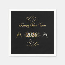 Serviette en papier scintillant pour le Nouvel An