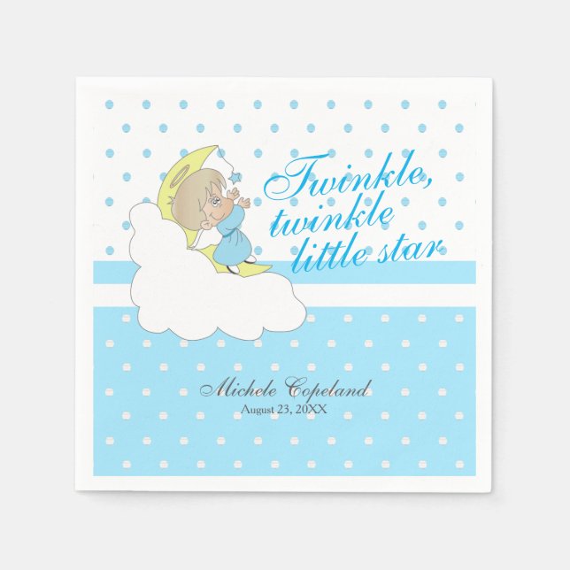 Serviette En Papier Scintillement, scintillement peu d'étoile - bébé (Devant)
