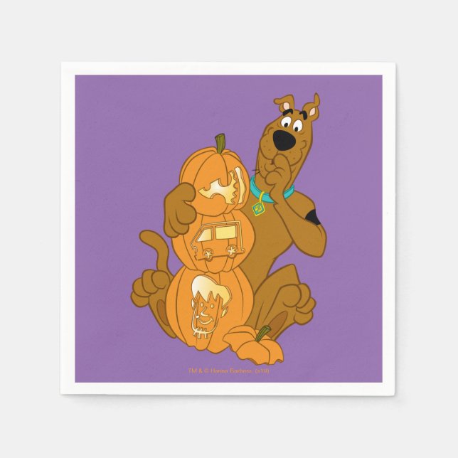 Serviette En Papier Scooby-Doo | Halloween Jack-O-Lantern (Devant)
