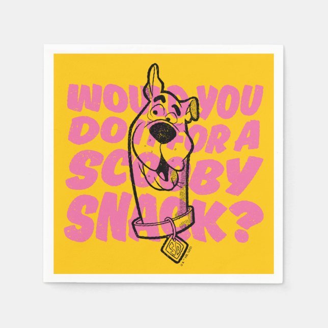 Serviette En Papier Scooby-Doo |Le Feriez-Vous Pour Un Snack Scooby ? (Devant)