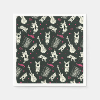 Serviette En Papier Scooby Doo Punk Guitare et Motif Amp