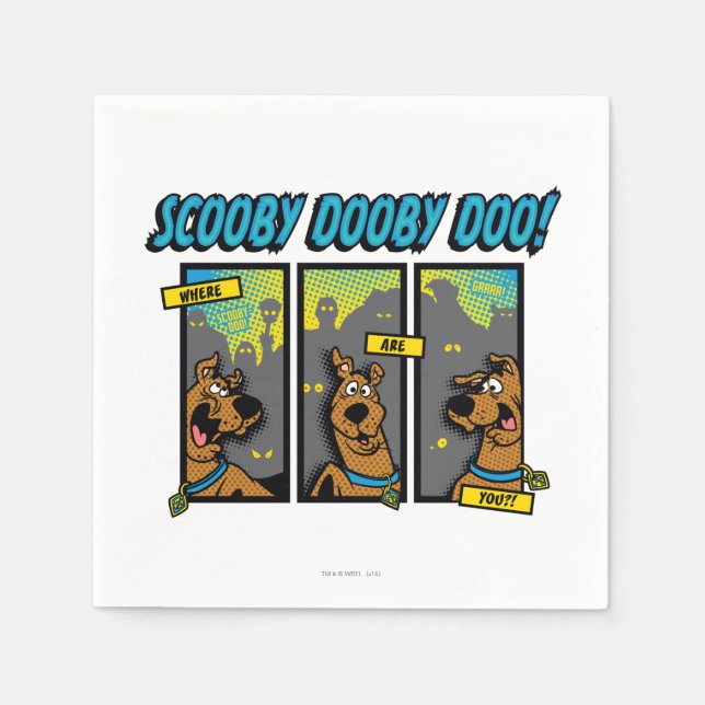 Serviette En Papier Scooby-Doo Where Are You Comic Panels (Devant)