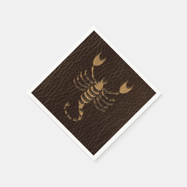 Serviette En Papier Scorpion En Cuir (Coin)