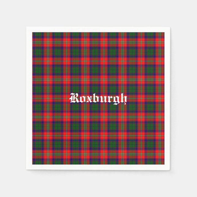 Serviette En Papier Scotland Roxburgh District Tartan Personnalisé (Devant)