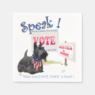 Serviette En Papier Scottie Angus Fala, président
