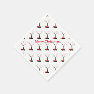 Serviette En Papier Scottie Dog Art et Robins en saison