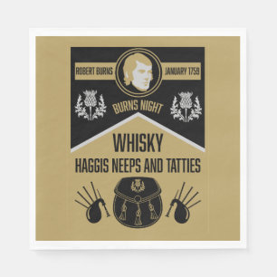 Serviette En Papier Scottish Burns Night Supper