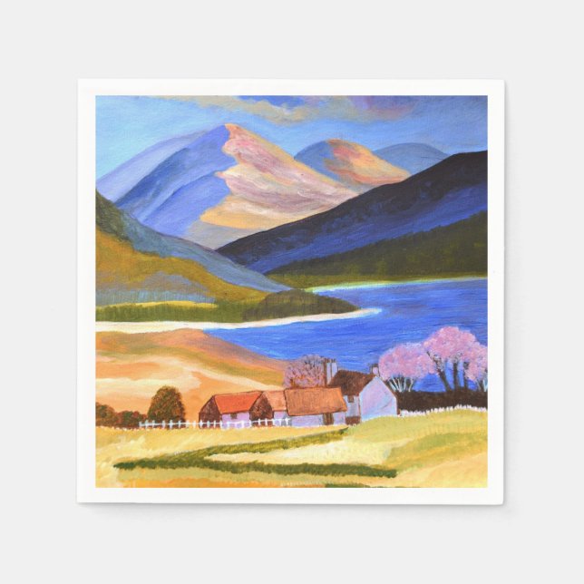 Serviette En Papier Scottish Highlands Paper Napkin (Devant)