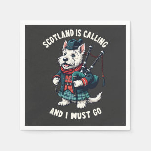 Serviette En Papier Scottish Terrier Dog Scotland appelle et je dois