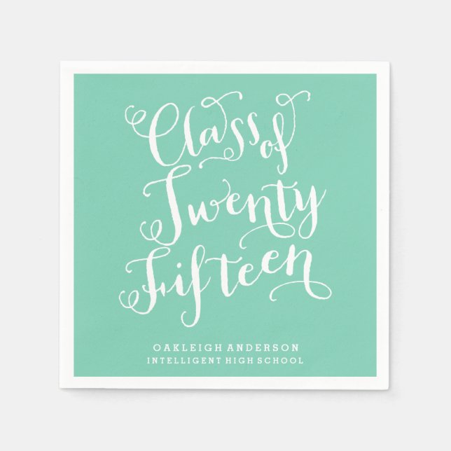 Serviette En Papier Script bohème en mousse de mer | Catégorie 2015 (Devant)