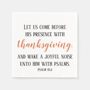 Serviette En Papier Script du couplet de la Bible de Thanksgiving
