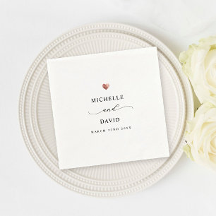 Serviette En Papier Script élégant moderne minimaliste Mariage or