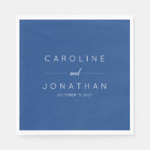 Script minimal moderne Mariage bleu français perso