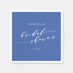 Serviette En Papier Script minimaliste Fête des mariées personnalisée
