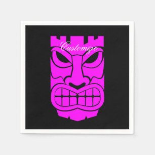 Serviette En Papier Sculpture rose Tiki Thunder_Cove