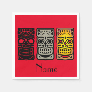 Serviette En Papier Sculptures Triple Tiki Thunder_Cove