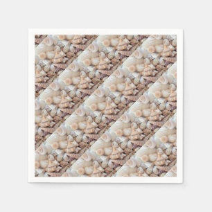 Serviette En Papier Sea Shells, Summer Beach Exotic Troptic Romantic