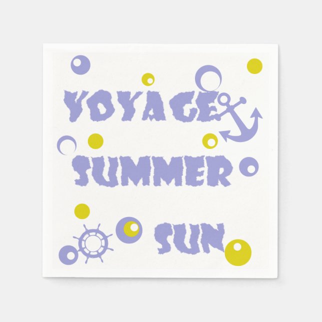 Serviette En Papier Sea, travel (Devant)