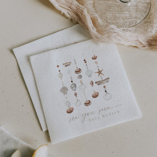 Serviette En Papier Sea You Bientôt Boho Beach Baby shower