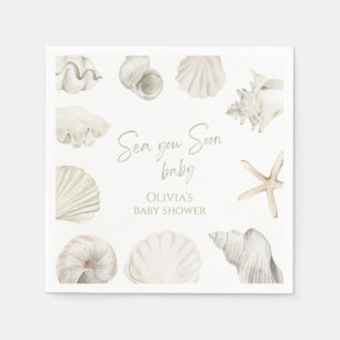 Serviette En Papier Sea you soon baby shower