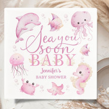 Sea You Soon Baby Shower Rose Fille de l'Océan