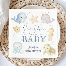Sea You Soon Ocean Baby Shower Paper