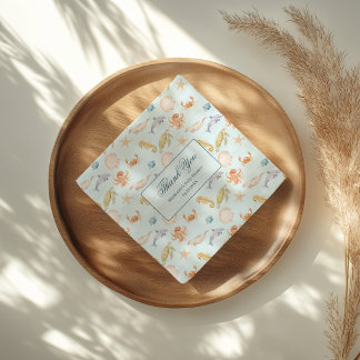 Serviette En Papier Sea You Soon Rococo Baby Shower 