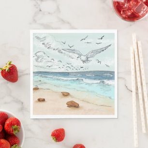 SERVIETTE EN PAPIER SEAGAL EN VOL SKU WB0005