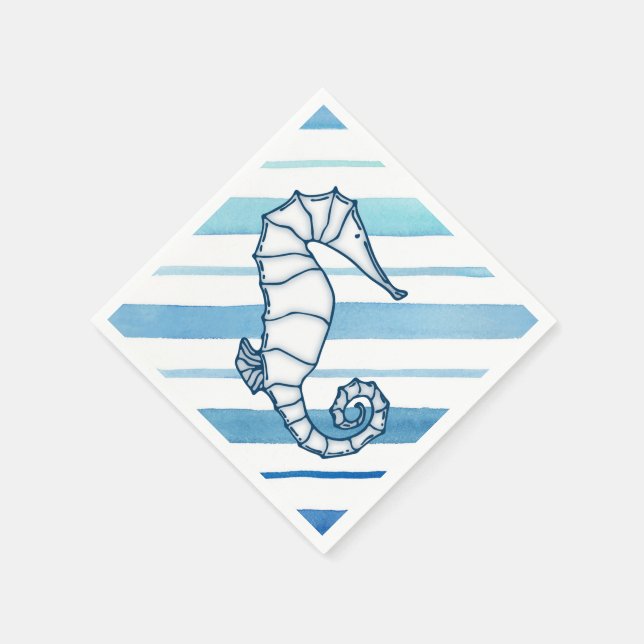 Serviette En Papier Seahorse (Coin)
