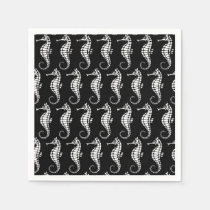 Serviette En Papier Seahorse White