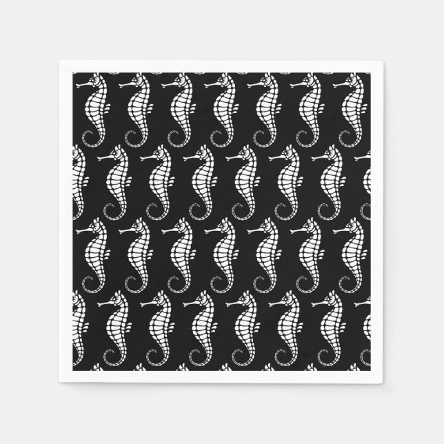 Serviette En Papier Seahorse White (Devant)