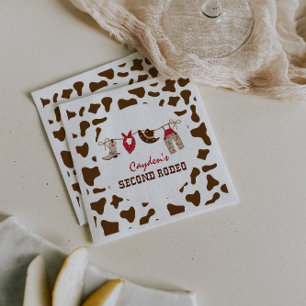 Serviette En Papier Seco d Rodeo Western Cowboy 2e anniversaire