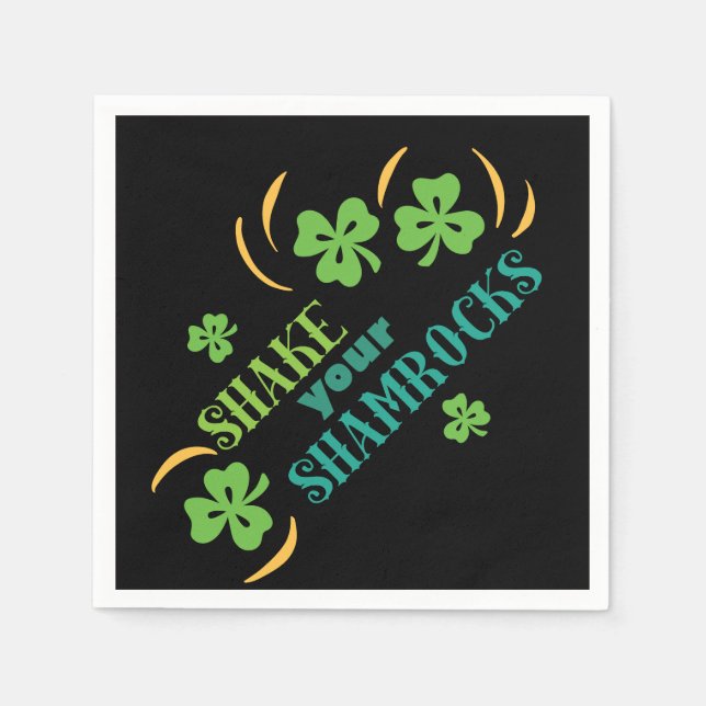Serviette En Papier Secouer vos Shamrocks (Devant)