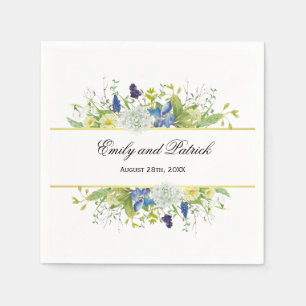 Serviette En Papier Secret Garden Rustique Mariage Fleur sauvage