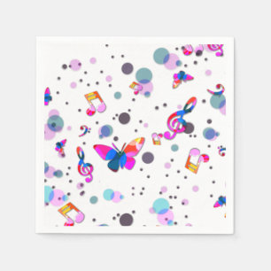 Serviette En Papier Section de trompette Musique bleue
