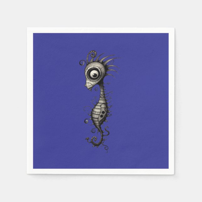 Serviette En Papier Seepferd seahorse (Devant)