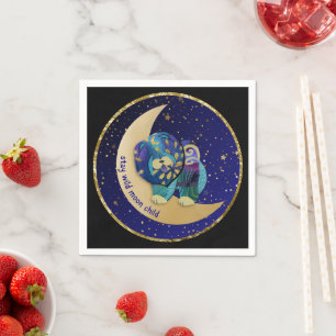 Serviette En Papier SÉJOURNER WILD MOON ENFANT Chow chien serviettes