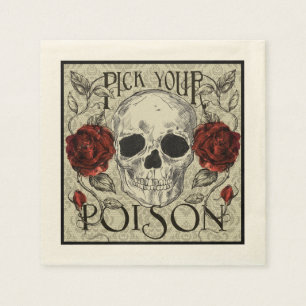 Serviette En Papier Sélectionnez vos serviettes de crâne de poison