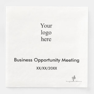Serviette En Papier Séminaire en personne noir et blanc Logo Papier Di