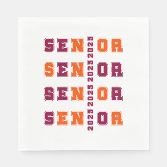 Serviette En Papier Senior 2025 (Devant)